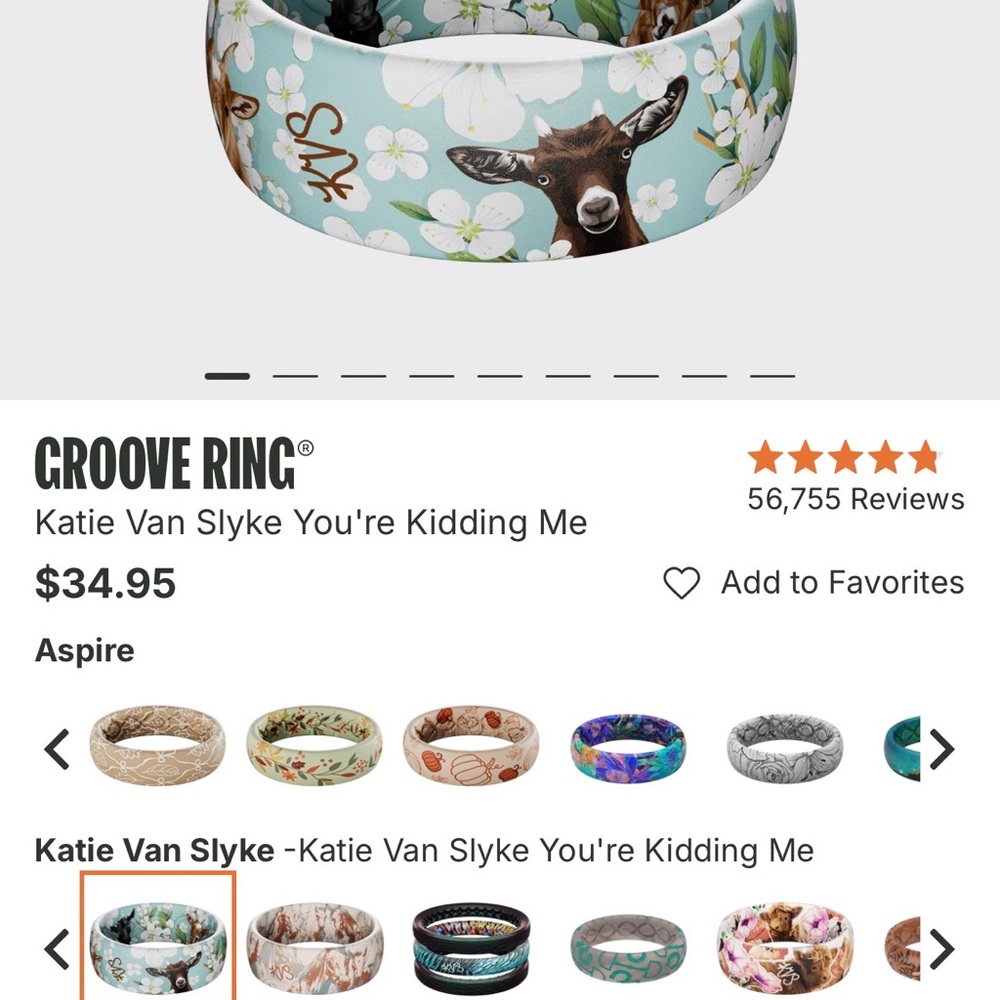 Katie Van Slyke You're Kidding Me Groove Ring